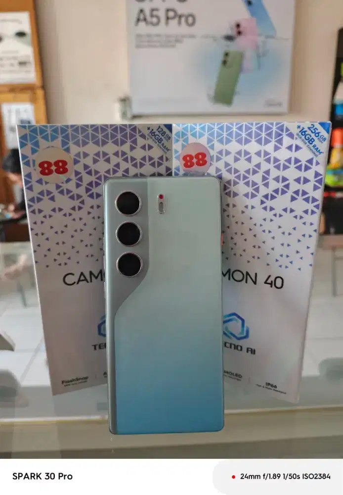 HP Tecno Camon 40 8GB+8GB/256GB ,Baru,Segel Box,Garansi Resmi,Original