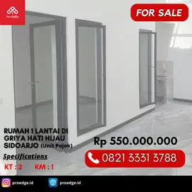 Rumah Full Renov Siap Huni Cluster Depan di Griya Hati Hijau Sidoarjo