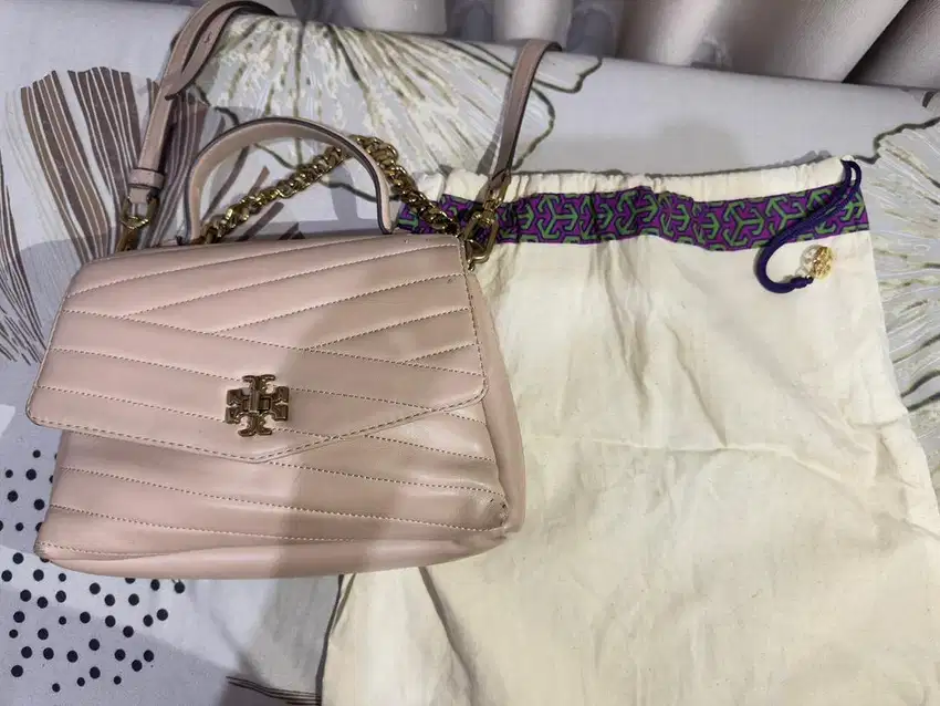 preloved Tory Burch kira Chevron top handle Original 100%