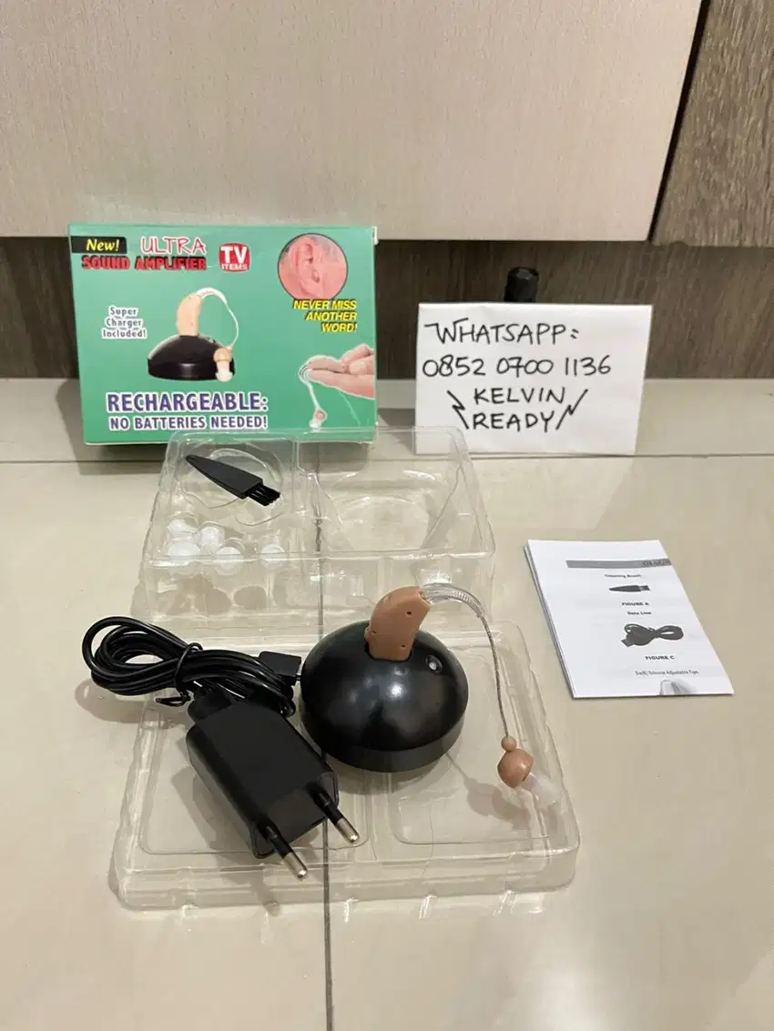 Alat Bantu Dengar Cas USB Rechargeable Ultra Sound Amplifier Charge