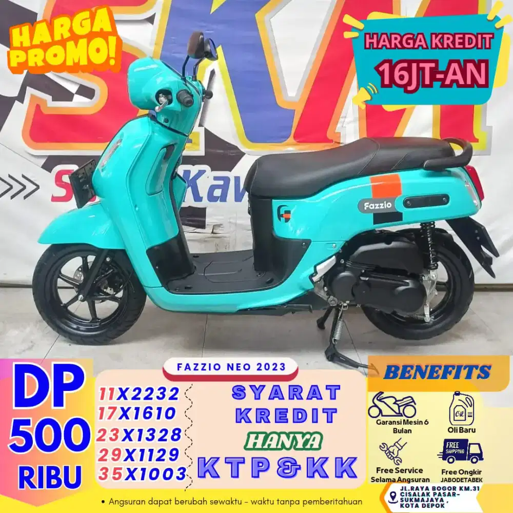 (gratis pajak hidup) Yamaha fazzio th 2023 cash/credit