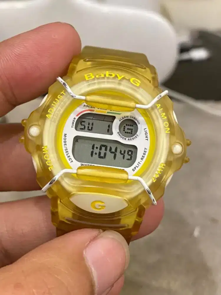 JAM TANGAN BABY G SECOND MULUS ORIGINAL SERI BG-340 YELLOW JELLY