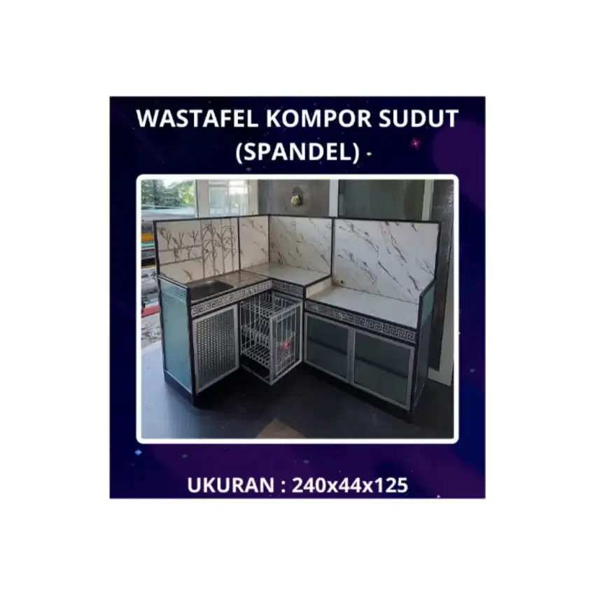 Wastafel kompor sudut