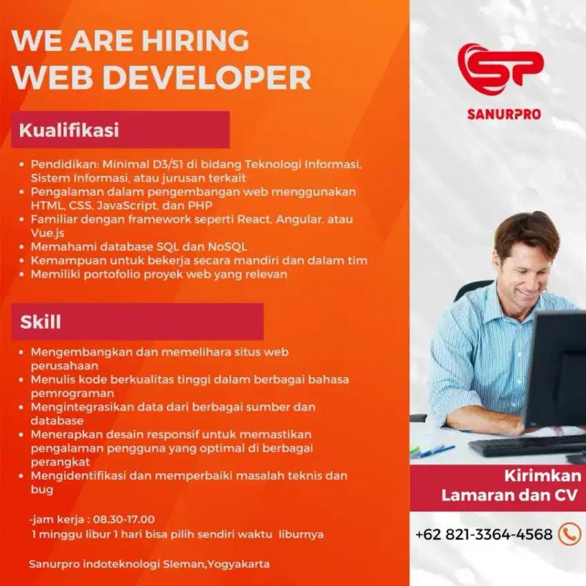 DIBUTUHKAN WEB DEVELOPER