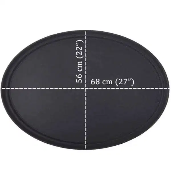Nampan Baki Tray Anti Slip Oval Besar 68x56 cm