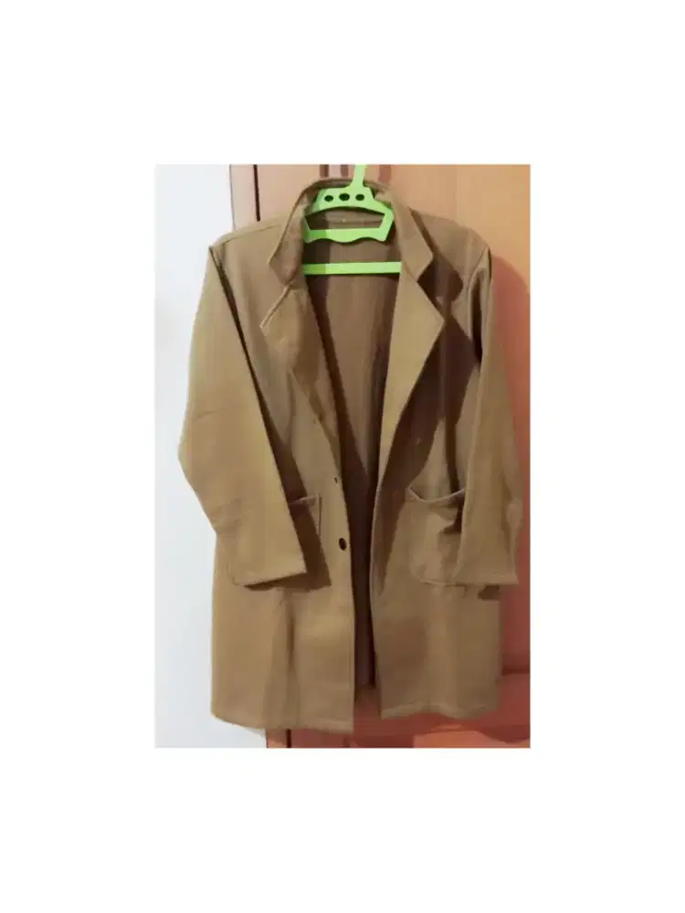 Jaket Panjang Jubah Long Coat Model Korea.