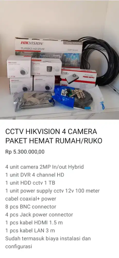 CCTV HIKVISION 4 KAMERA