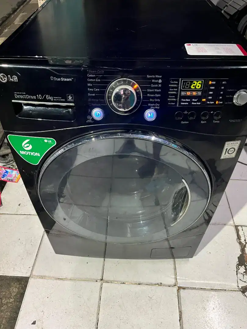 Mesin cuci front loading lg 10kg plus dryer