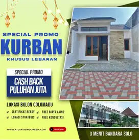 PERUMAHAN MODERN HADAP UTARA DAN SELATAN DI BOLON COLOMADU