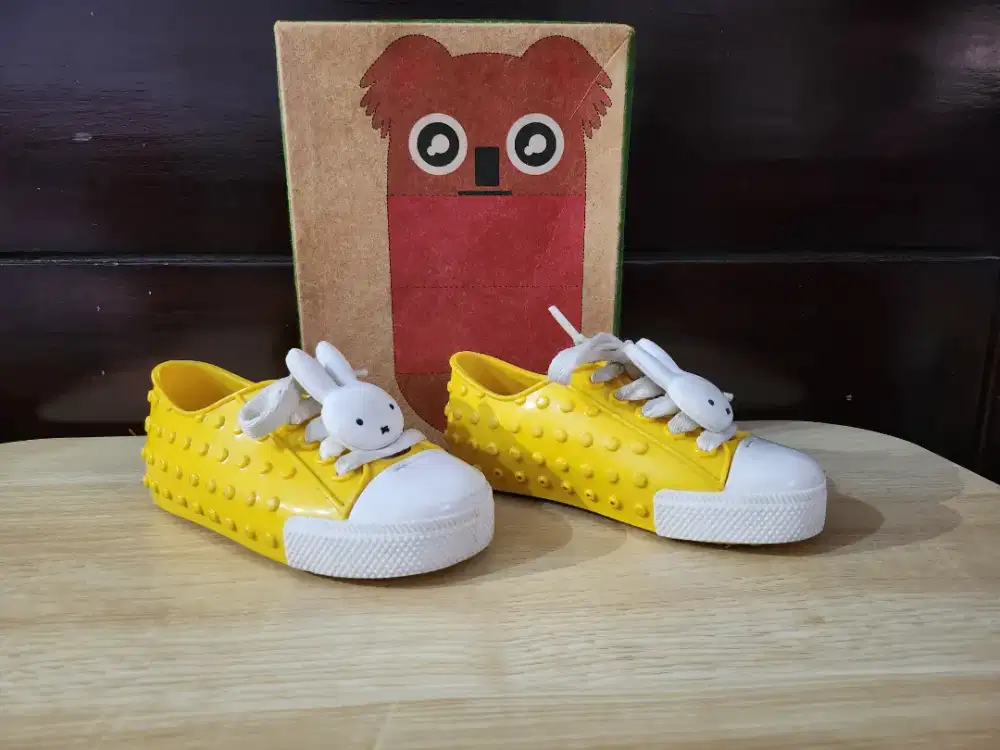 *Flashsale* Sepatu Mini Melissa Polibolha Yellow White - Toddler