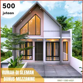 Rumah Scandinavian Mezzanine Include di Sleman One Gate Sistem