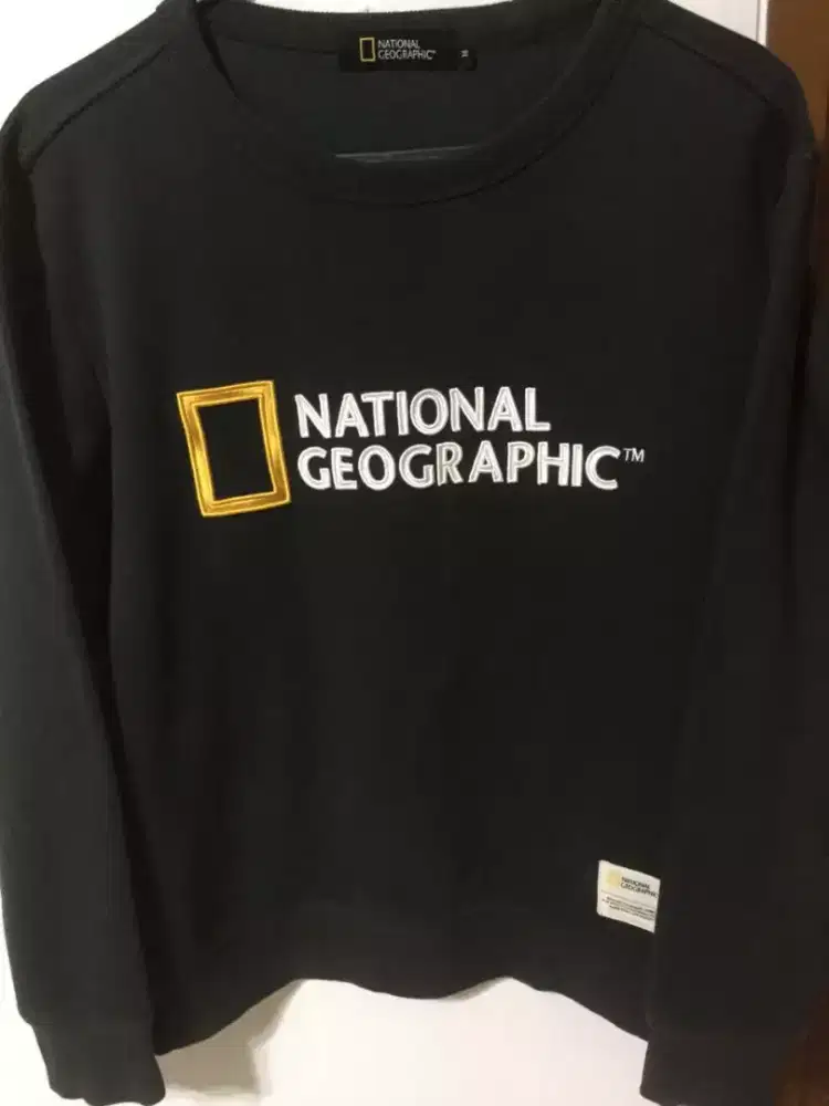 Original National geographic sweater Hijau botol tua