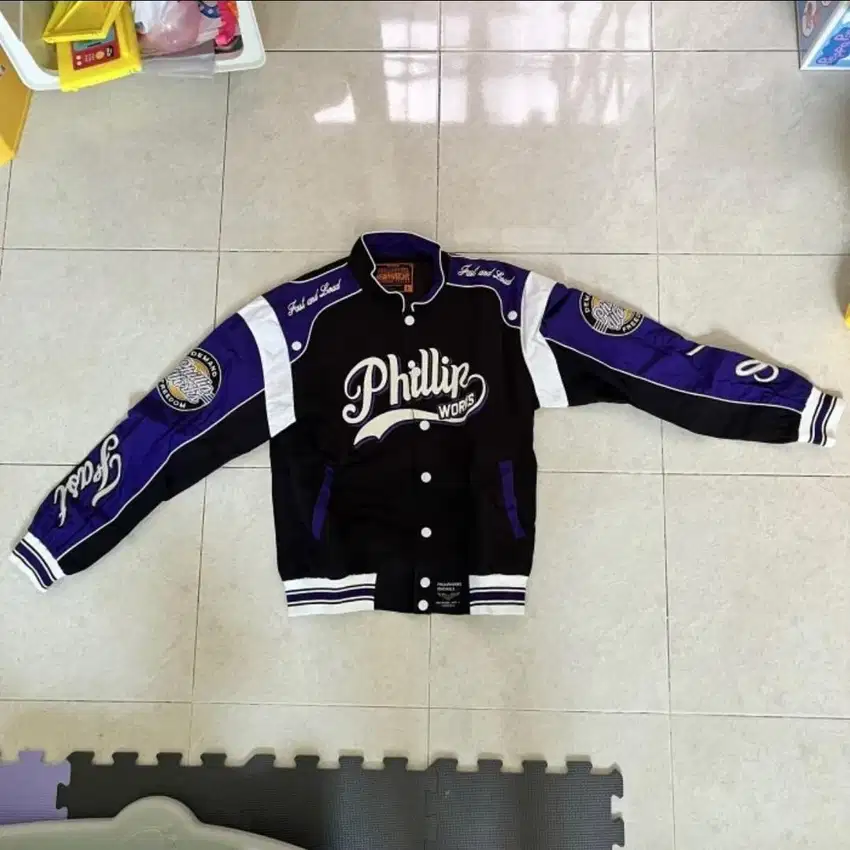 Jaket Motor Philipwork Ungu-Hitam (L)