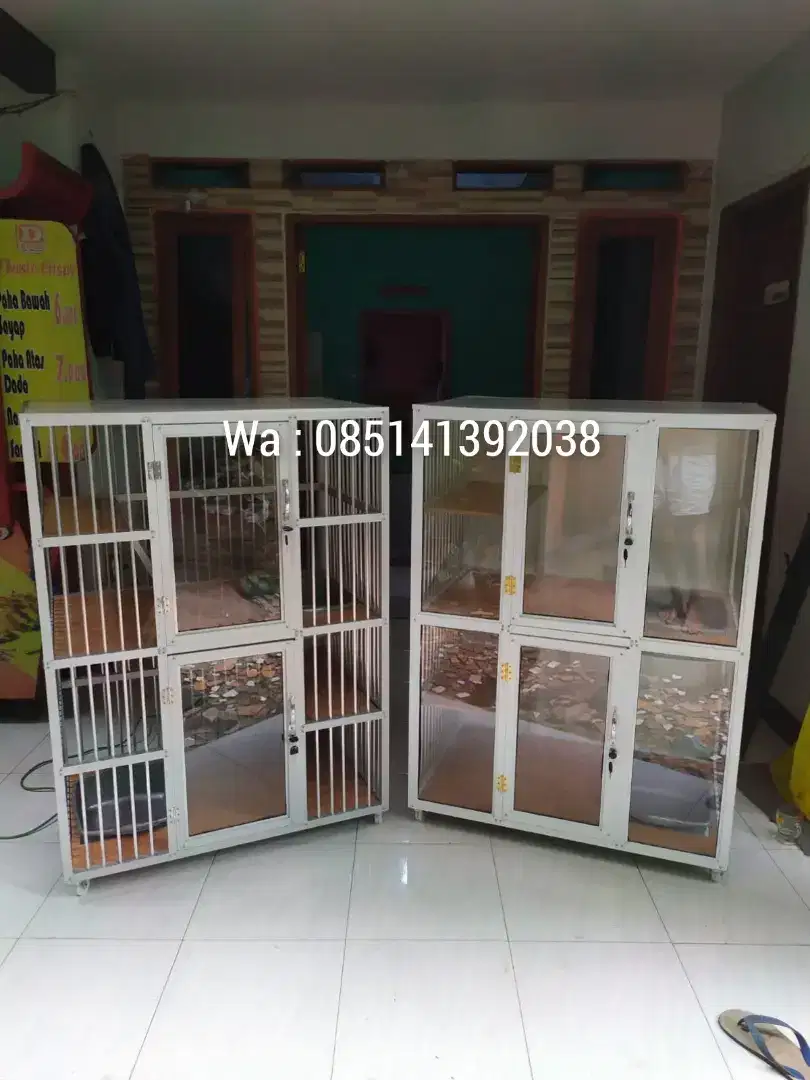 Kandang kucing dirancang dengan fitur keamanan yang tinggi dan bagus