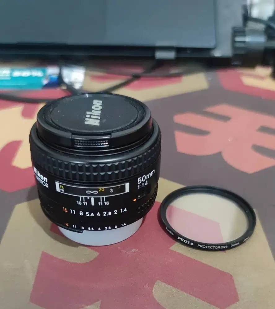 Lensa Nikon Nikkor AF 50mm f 1.4 made in Japan
