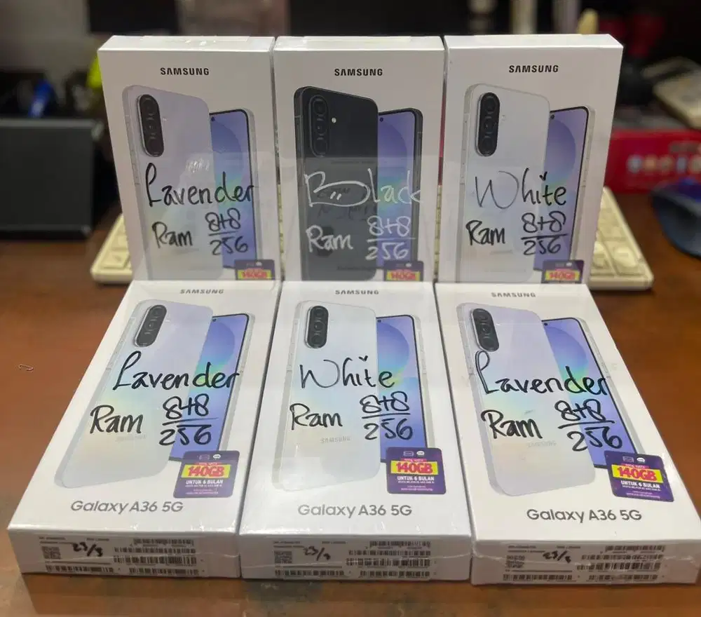 Baru..Samsung A36 5G 8/256 Grs Resmi (Warna : White,Lav,Mint)