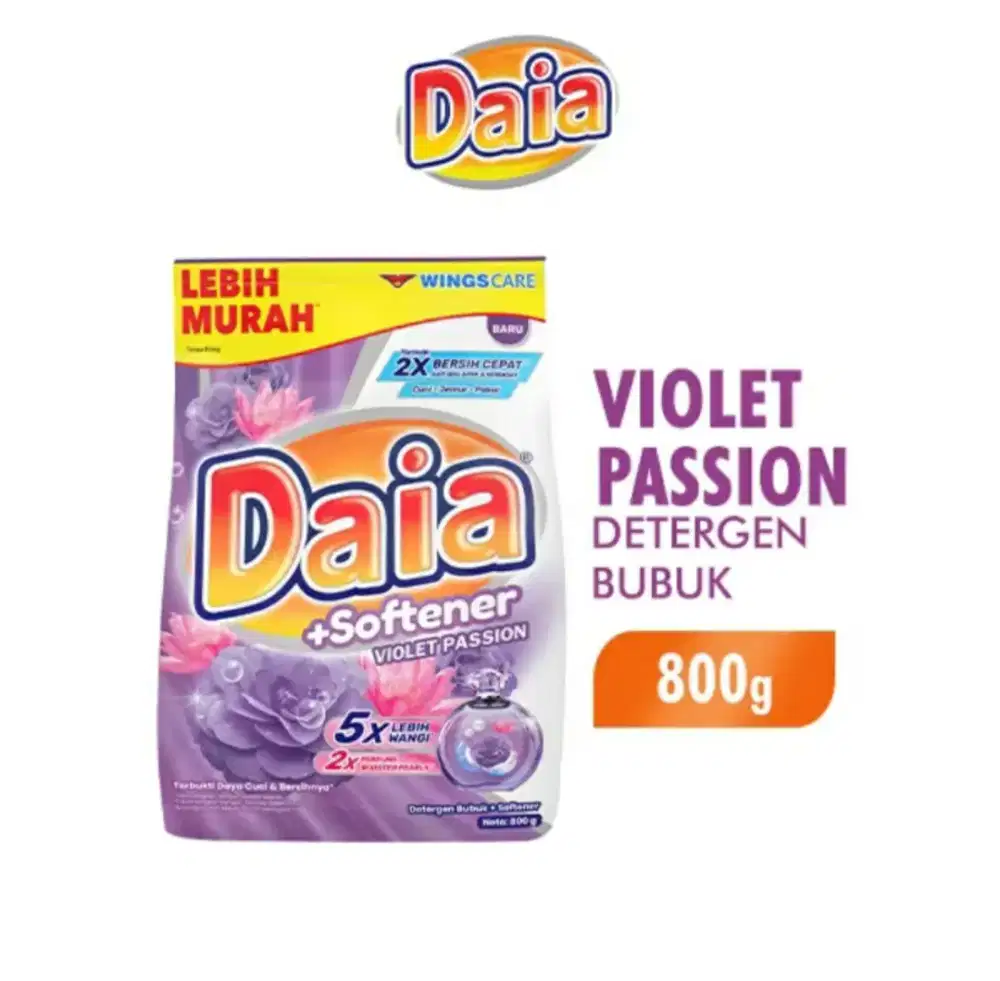 Daia Deterjen Bubuk Violet 800 gram