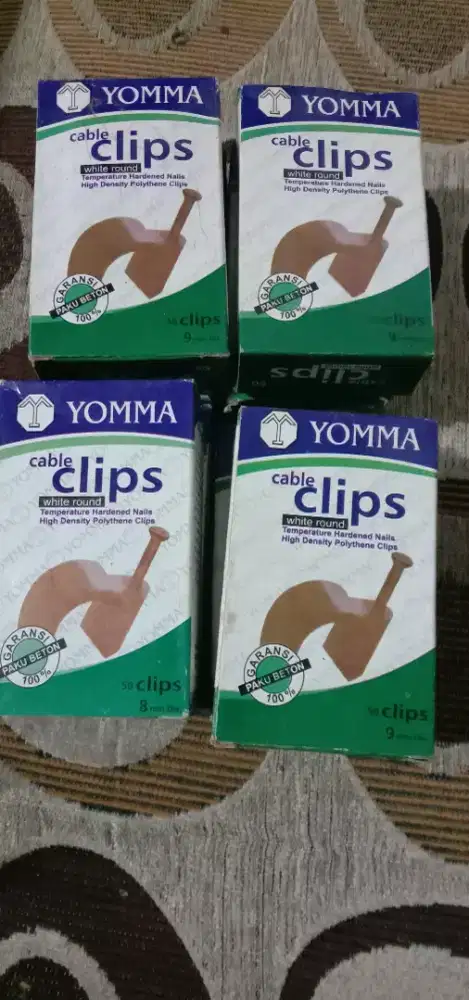 Cable clips ukuran 8, 9 mm