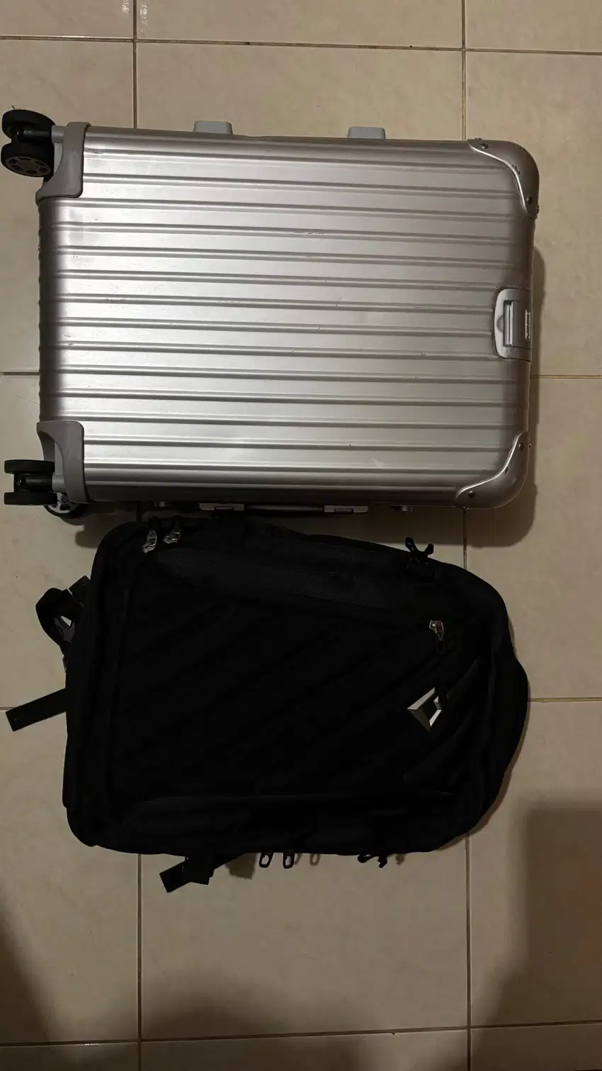 Koper silver dan tas backpack