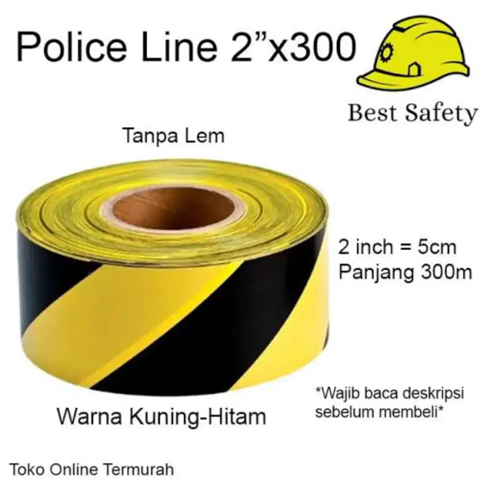 Tali Garis Polisi 2 dan 3 Inch x 300 Meter Police Line Barricade 300 M