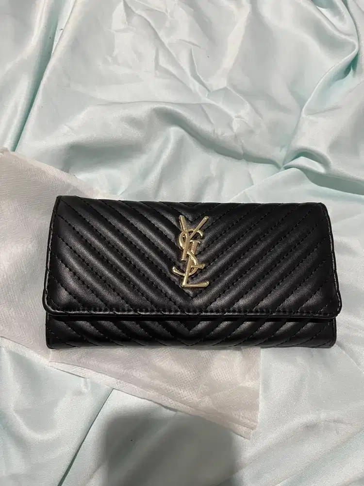 YSL Lady Wallet in black