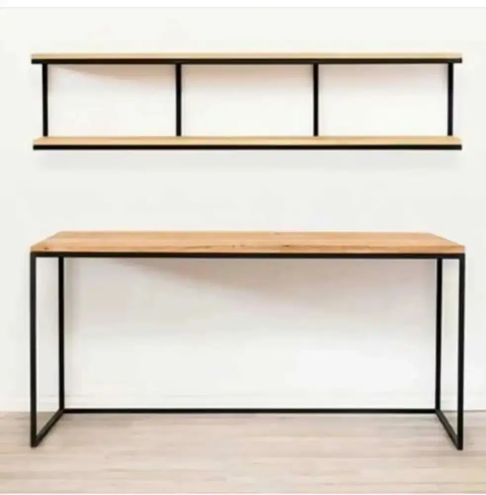 Meja kerja /Meja belajar + rak dinding