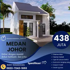sisa 1 unit rumah di eka rasmi medan johor. bisa desain suka suka