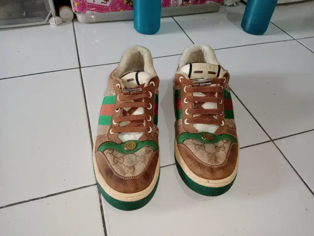 Sepatu Gucci cream coklat