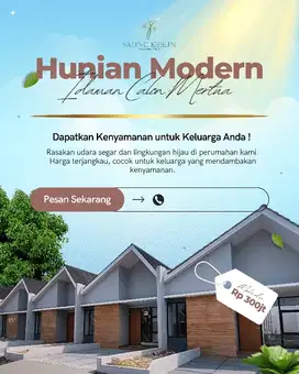 PERUM KOMERSIL TERLARIS ANGSURAN 1 JT AN DEKAT  STASIUN DAN KOTA