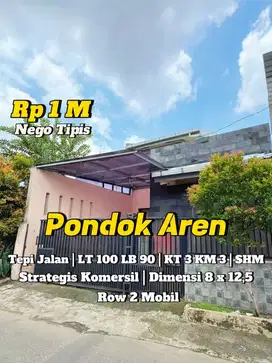 Dijual Cepat Murah Rumah Strategis tepi jalan Pondok Aren