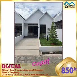 DIJUAL RUMAH Baru 1 Lantai di Aeroland Residance Benda Tangerang - LS