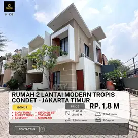132.Rumah 2 Lantai Modern Tropis Dekat Pusat Bisnis Jl TB Simatupang