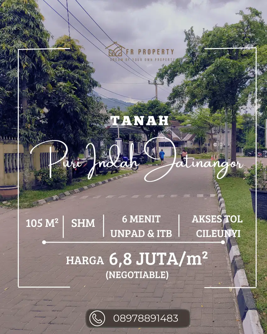 Tanah Kost Jatinangor SHM 6 Menit UNPAD & ITB