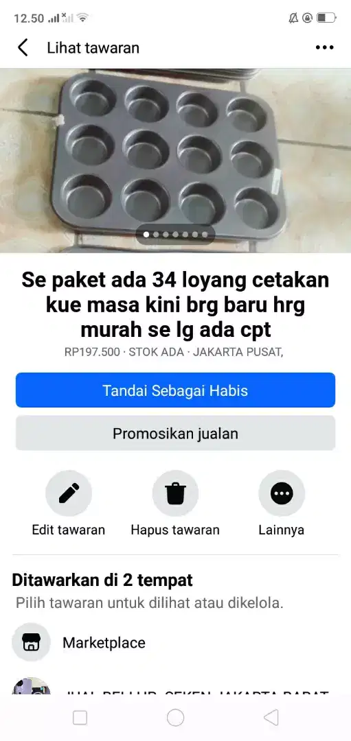 Se paket loyang kue masa kini brg baru hrg murah se lg ada cpt yah