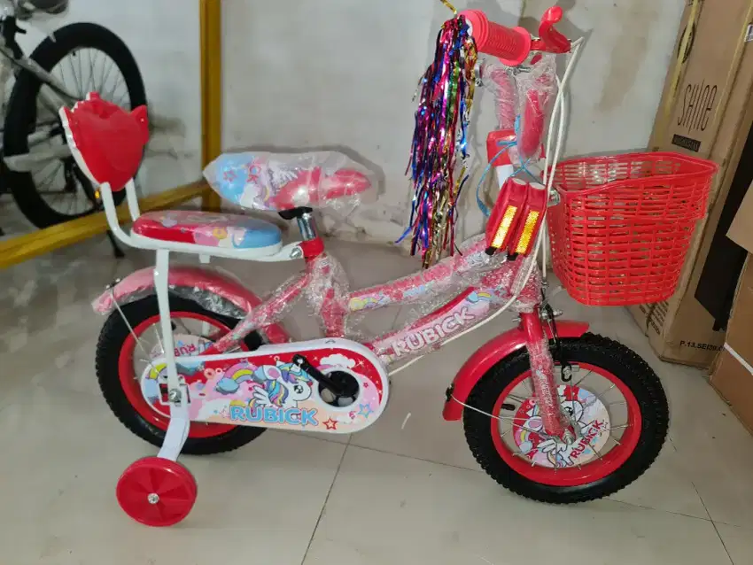 Sepeda Anak Cewek Perempuan Mini CTB 12 inc RUBICK KUDA PONY BAN POMPA