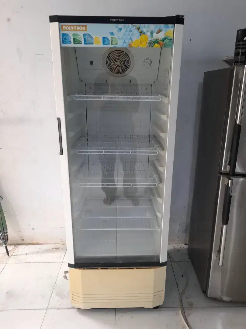 Kulkas Minuman / Showcase 1 Pintu Polytron 4 Rak