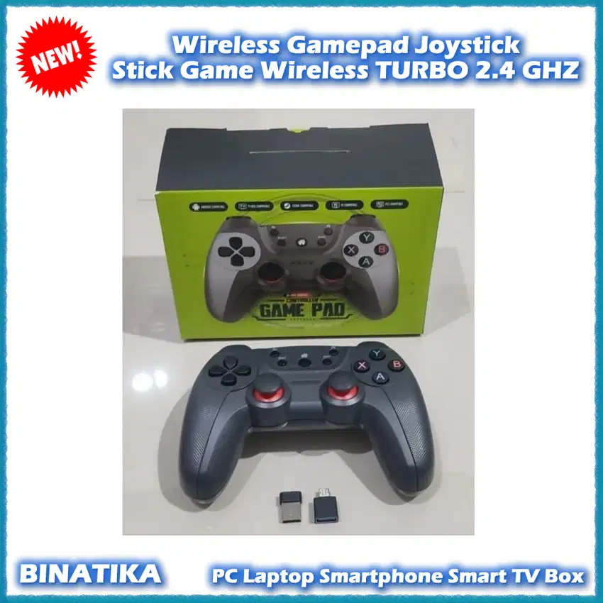 Gamepad Joystick Stick Game Wireless TURBO 2.4 GHZ PC Laptop Smart TV