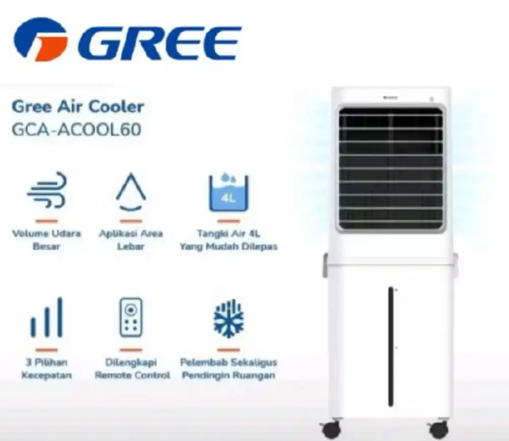 AIR COOLER GREE GCA-ACOOL60 60 LITER PENYEJUK & HUMIDIFIER
