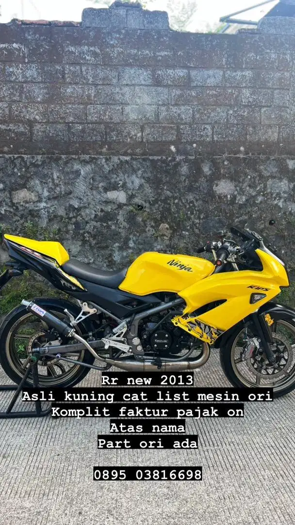 Ninja rr 2013 asli kuning