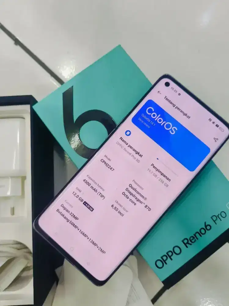Oppo reno 6 pro 5G 12/256 Fullset