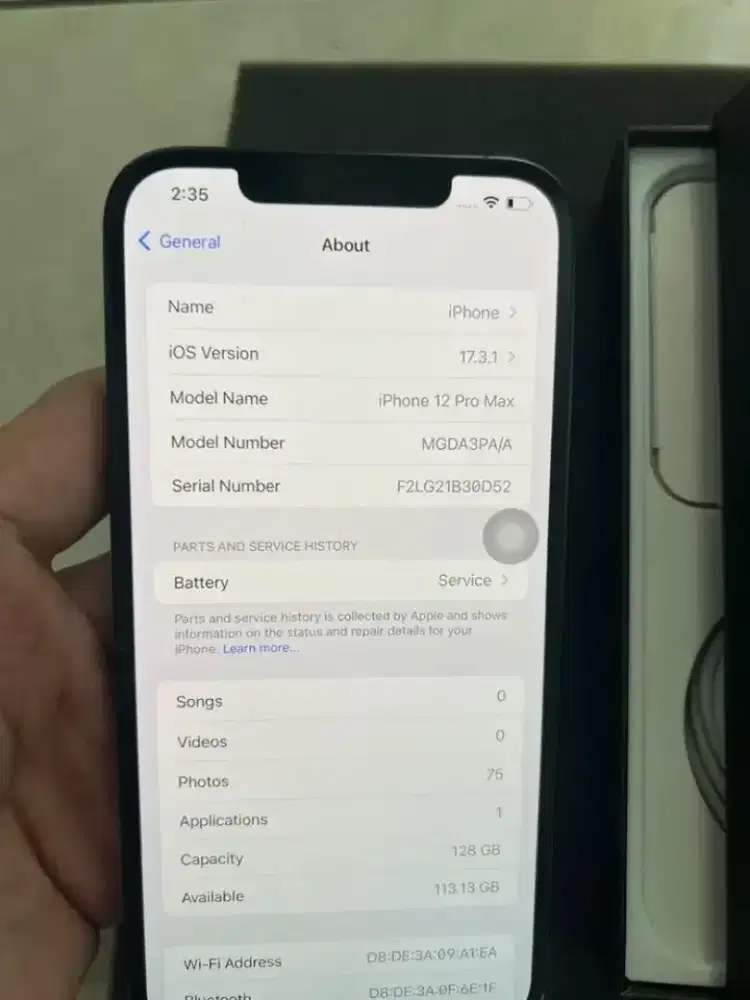 Iphone 12 Promax 256GB Blue
EX Garansi Resmi Ibox indonesia