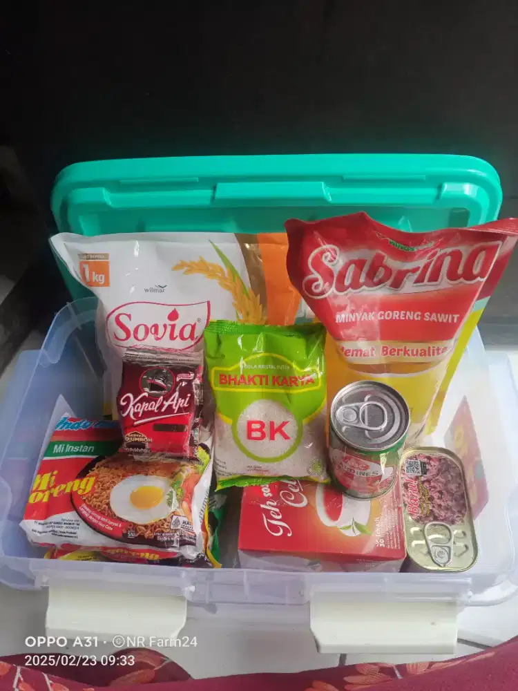 Paket Sembako Box kontainer lengkap