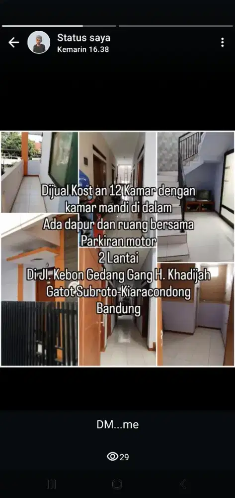 Di Jual Rumah Kostan di Kebon Gedang Bandung