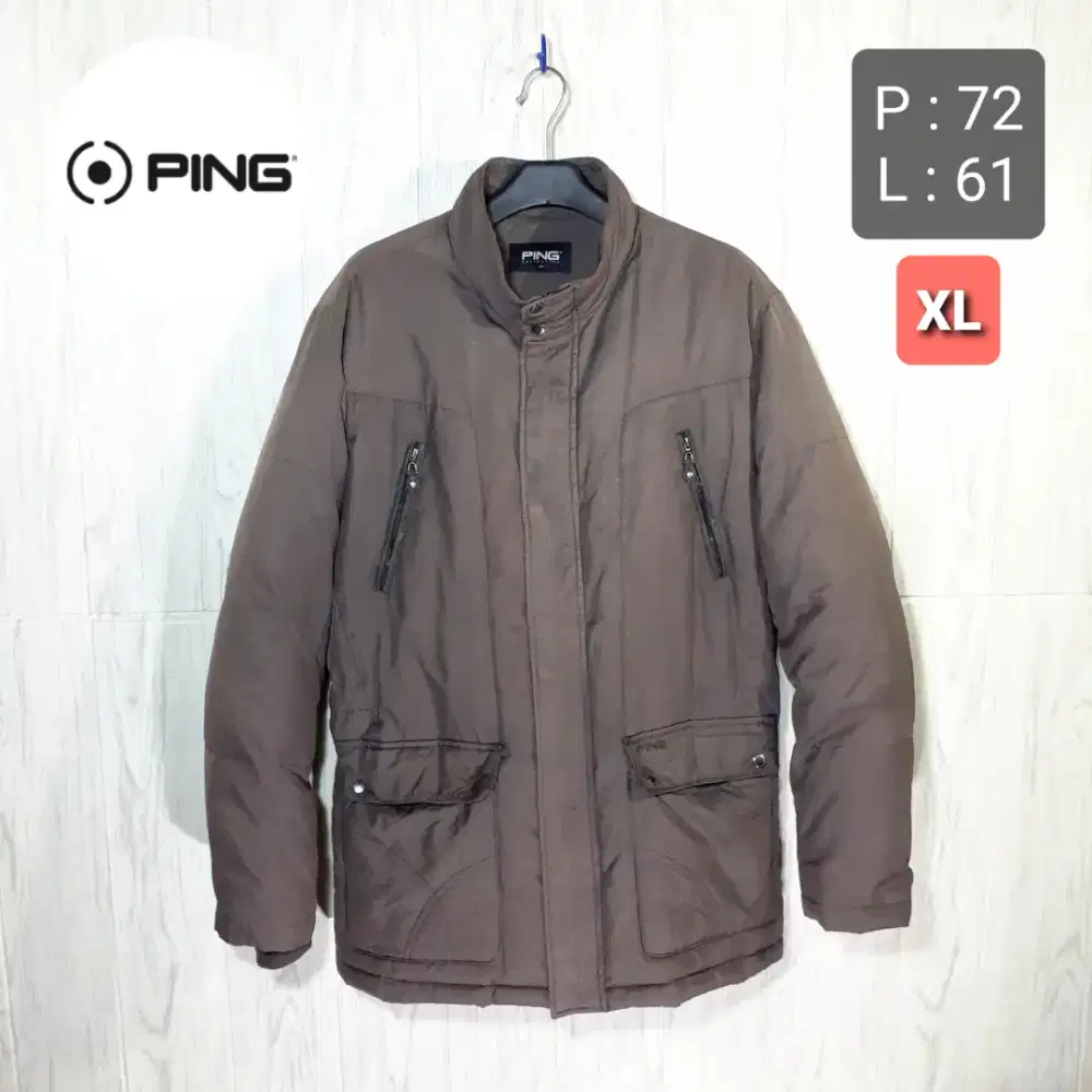 Jaket Tebal Parka Puffer Down Sintetis Musim Dingin Second Original