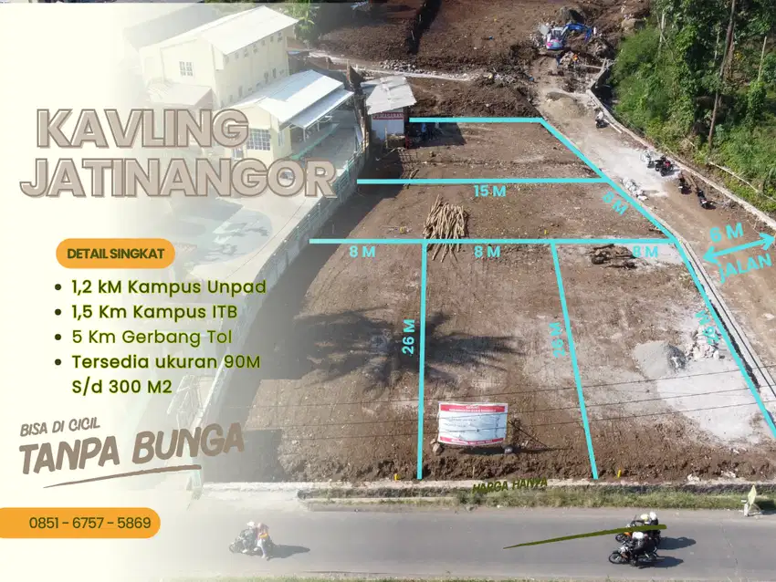 Di Jual Tanah Jatinangor Hanya 5 Menit Ke kampus Unpad dan ITB