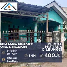 Cileungsi Bogor DIJUAL CEPAT RUMAH VIA LELANG Perum. Mutiara Cileungsi