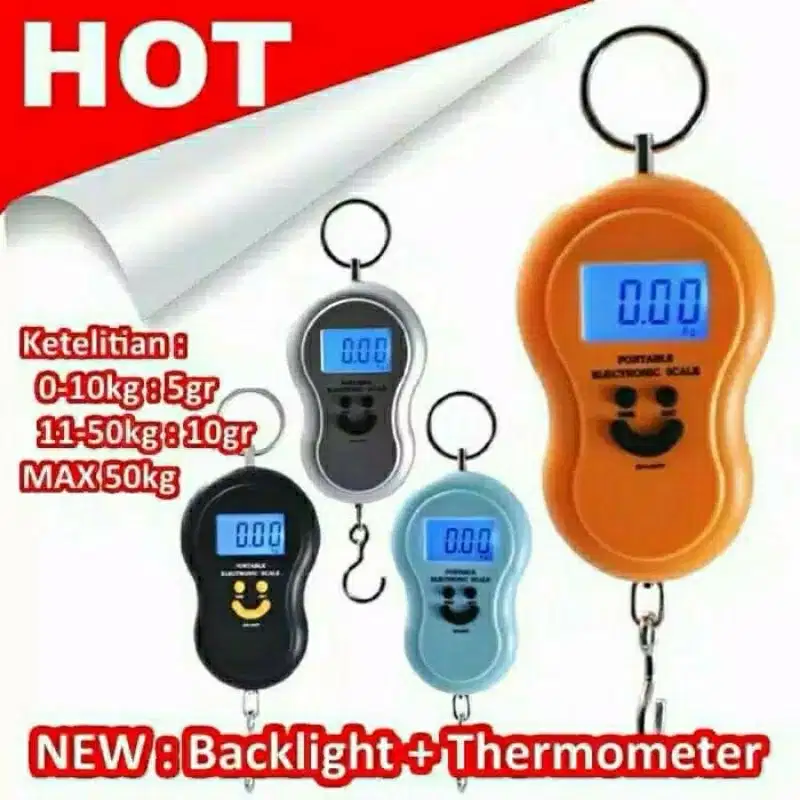 Timbangan Koper Digital 50 kg Gantung Portable Tas Luggage Scale 50kg