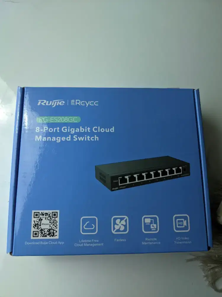Ruijie 8 port gigabit cloud SWITCH - RG-ES208GC , jual cepet-cod only
