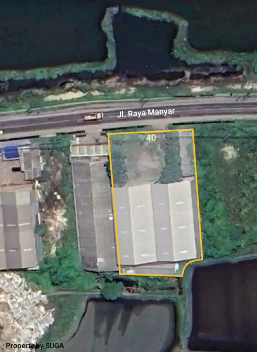 DIJUAL GUDANG Strategis & Murah  Lokasi di Jl. Raya MANYAR GRESIK