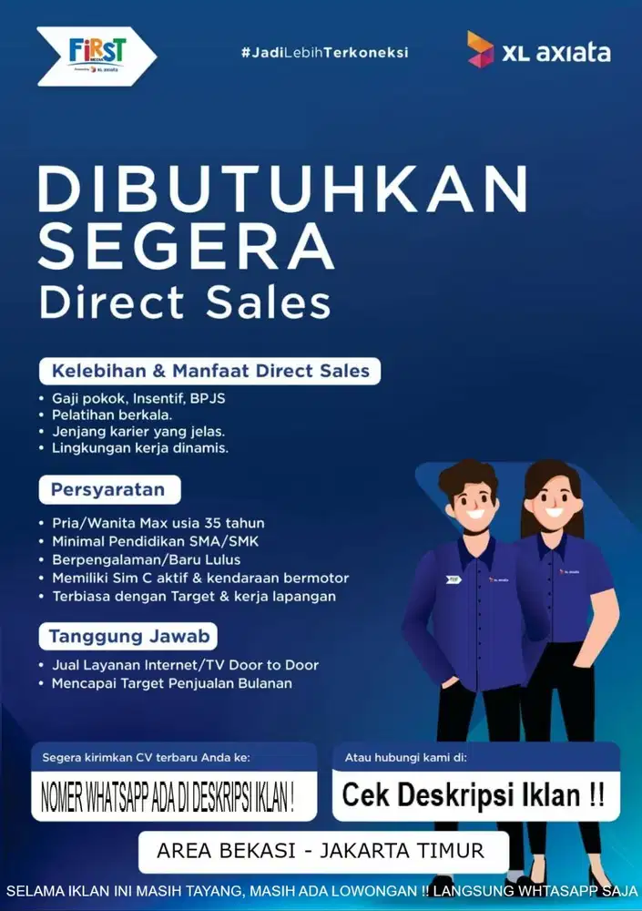 LOWONGAN PENAWARAN INTERNET XL SATU AREA BEKASI JAKARTA TIMUR